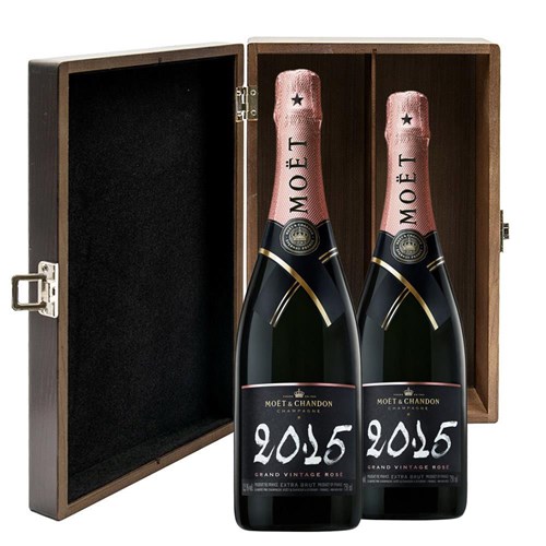 Moet & Chandon Vintage Rose 2015 Champagne 75cl Double Luxury Gift Boxed Champagne